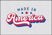 Made In America SVG-Patriotic Retro, an Object Graphic by BeeCraftR (Thumbnail 2 of 5)