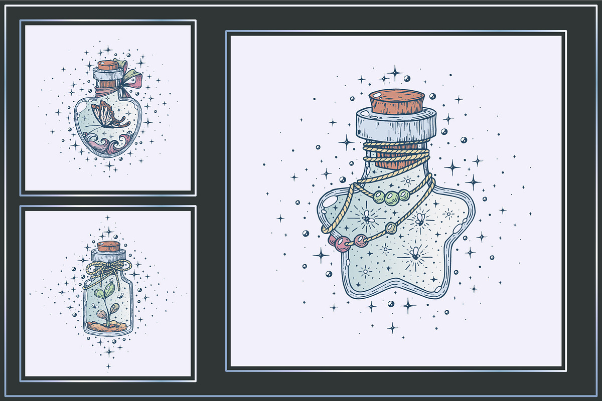 A set of witch potions., an Illustration by KS.IVA (Photo 5 of 10)