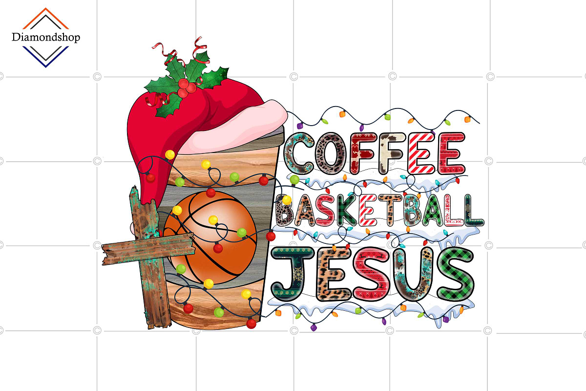 Coffee Basketball Jesus Sublimation, a Decorative Illustration by DiamondShop (Photo 1 of 2)