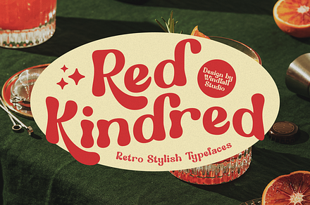 Red Kindred - Retro Font, a Serif Font by Windfall Co