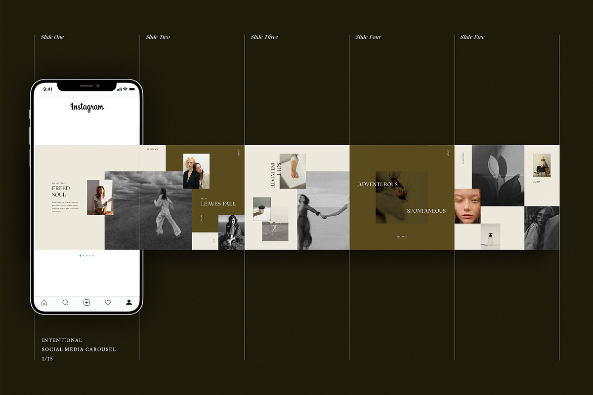 Intentional Social Carousel Kit, a Social Media Template by Studio Standard
