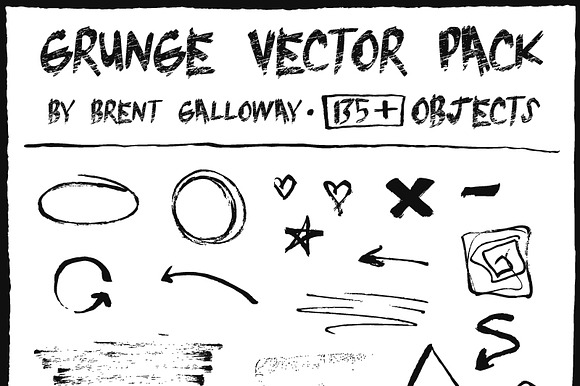 Hand Drawn Grunge Vector Pack preview 3