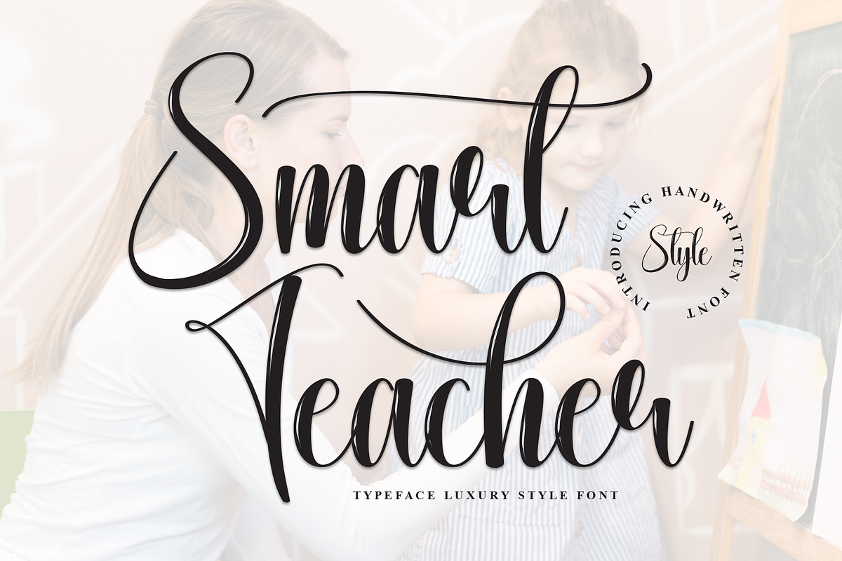 Smart Teacher | Script Font, a Handwritten Font by Scratchones (Photo 1 of 9)