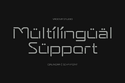 Qalinora Futuristic Sci-Fi Display, a Sans Serif Font by Vadovastd (Thumbnail 3 of 8)