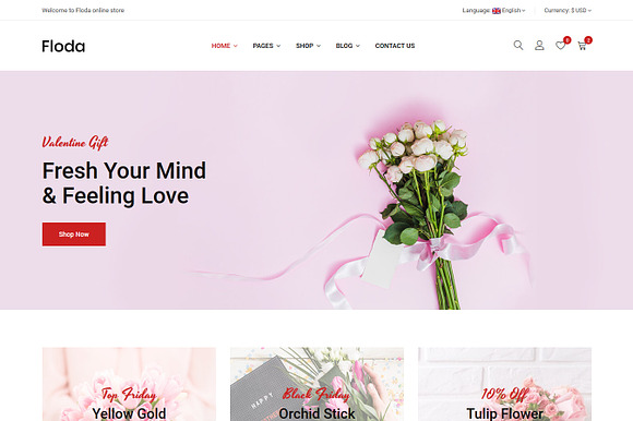 Flower Shop HTML Template - Floda preview 4