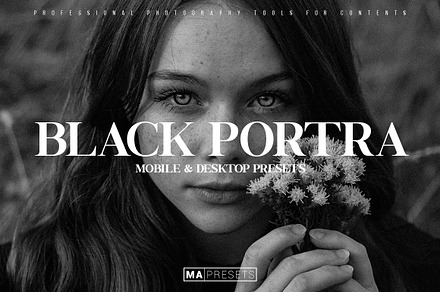10 BLACK PORTRA Lightroom Presets