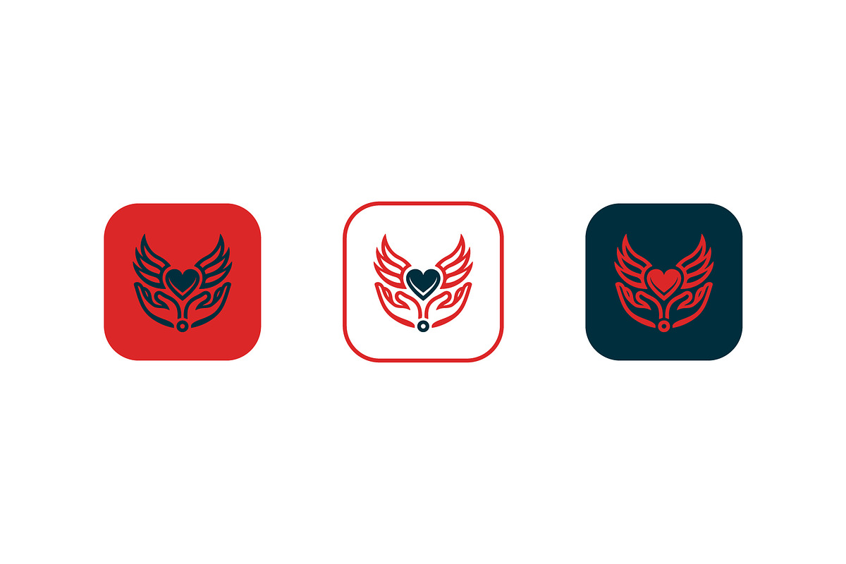 Heart & Wings Logo Design Template preview 4