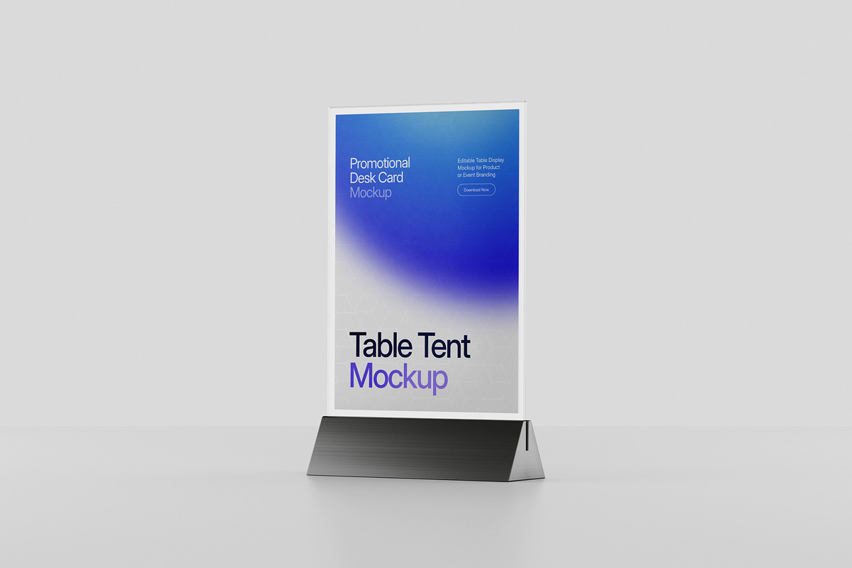 Table Tent Mockup, an Advertising Mockup by SLAB! Design (Photo 3 of 6)