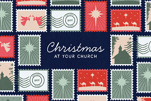 Stamps Christmas Canva Template