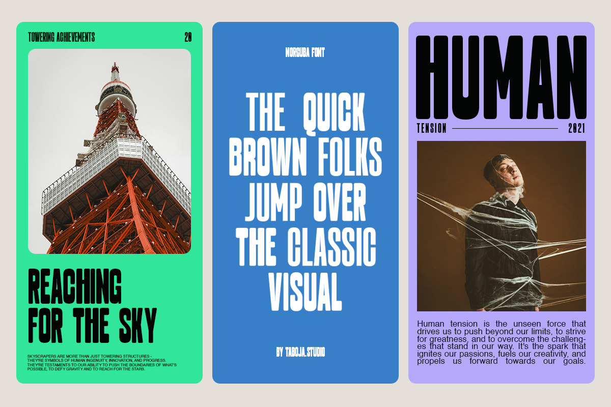 TBJ Norguba Sans Serif Display, a Sans Serif Font by Taboja Studio (Photo 5 of 11)