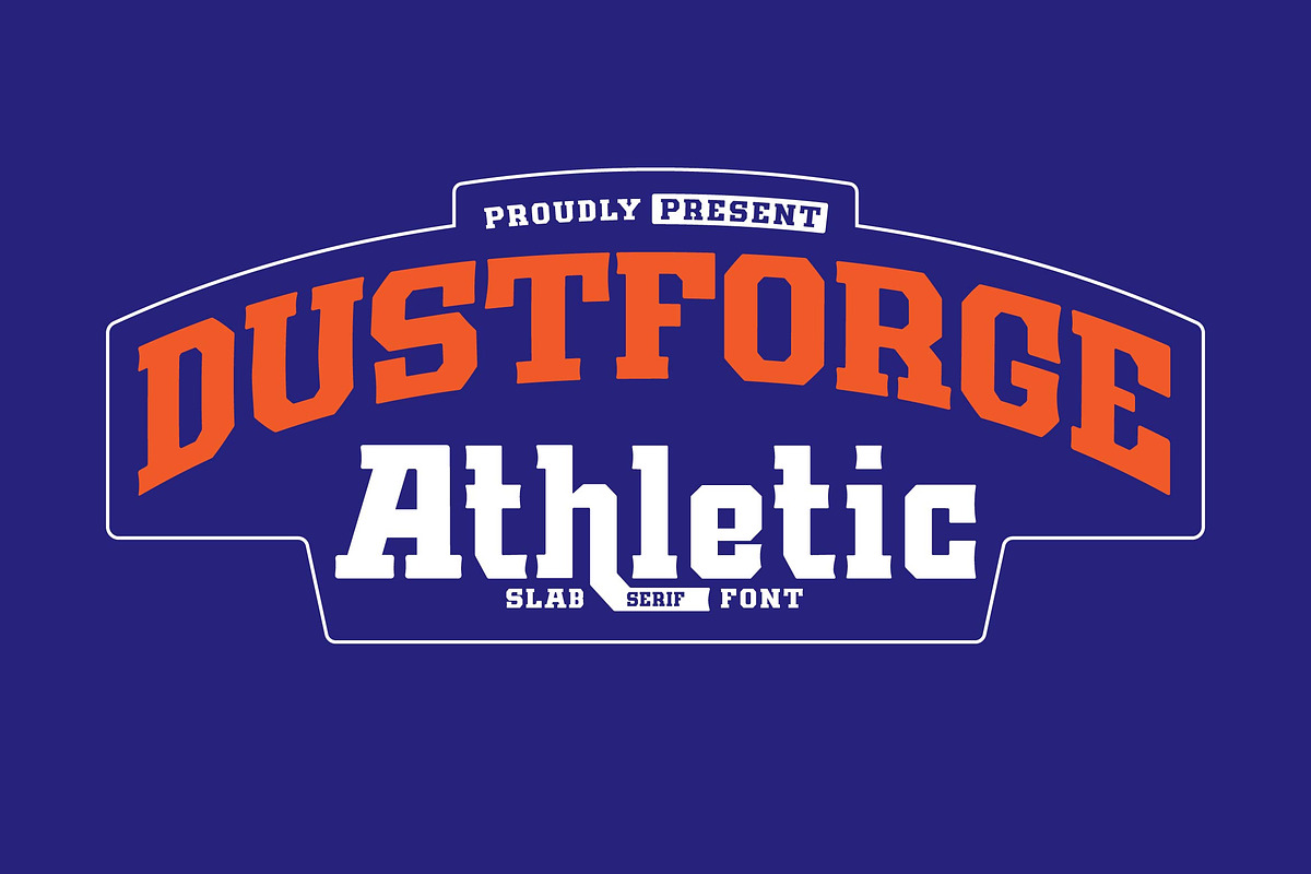 Dustforge Athletic Sports Font, a Slab Serif Font by Serbaneka Studio (Photo 1 of 8)