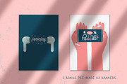 Podcast – vector cliparts set, an Object Illustration by Lana Sham (Thumbnail 9 of 13)