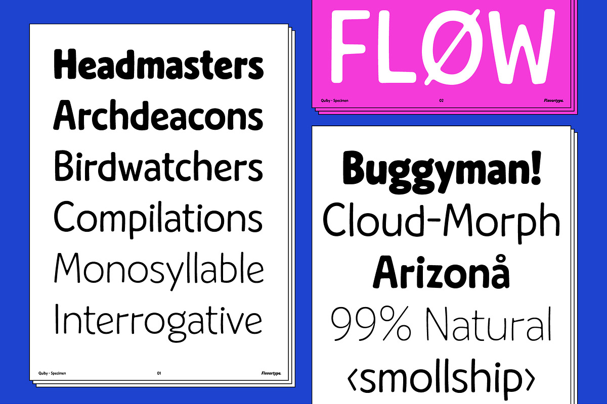 Quiby - Playful Font Family, a Sans Serif Font by Flavortype (Photo 2 of 15)