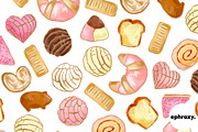 Mexican Pan Dulce Graphics, a Pattern Graphic by EphrazyGraphics (Thumbnail 3 of 7)