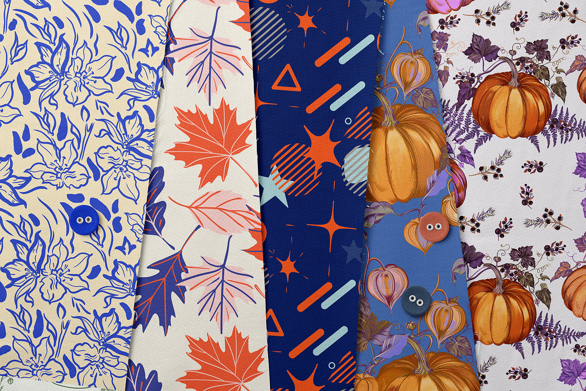 Seamless vector Floral Pattern set, a Pattern Graphic by FleurArt (Photo 8 of 16)