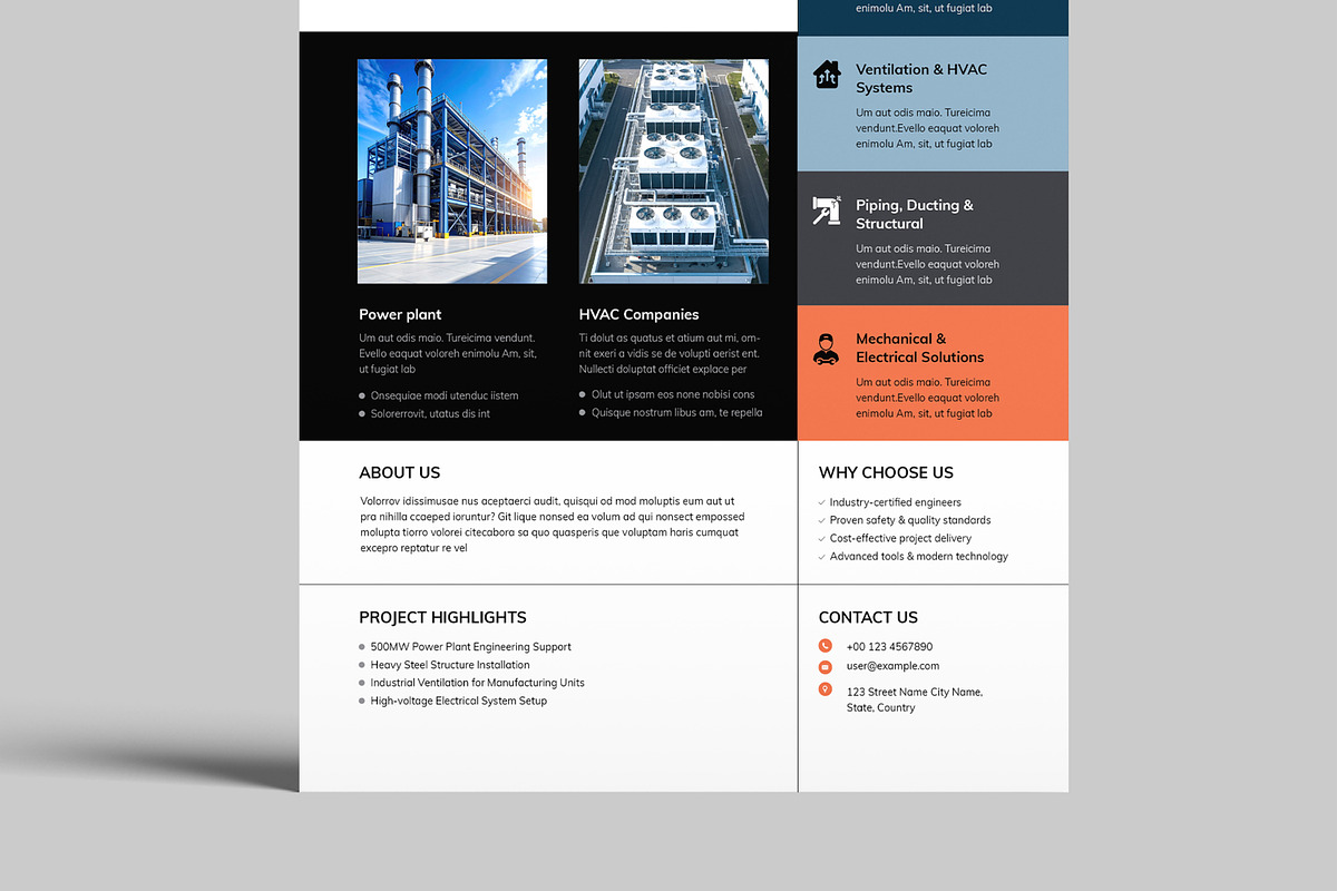Engineering Solution for Power, a Flyer Template by MightyDesign (Photo 5 of 8)