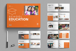 Education Template Landscape, a Brochure Template by E-Type