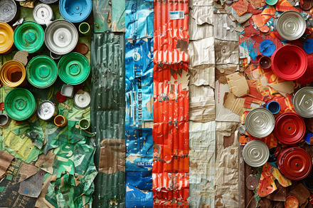 A vibrant wall constructed with corr, a Photo by Iftikhar Alam