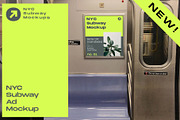 NYC Subway Billboard Mockup, an Advertising Mockup by NYC Billboard Mockups (Thumbnail 1 of 2)