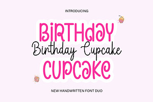 Birthday Cupcake Duo