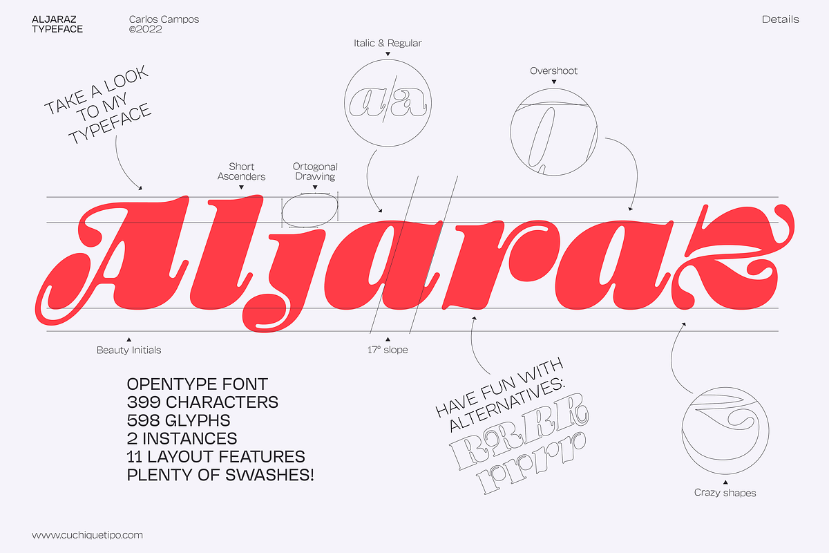 Aljaraz Font, a Serif Font by Cuchi, qué Tipo! Foundry (Photo 2 of 15)