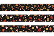 Seamless Christmas borders set, a Pattern Graphic by Barsuk's Shop (Thumbnail 1 of 5)