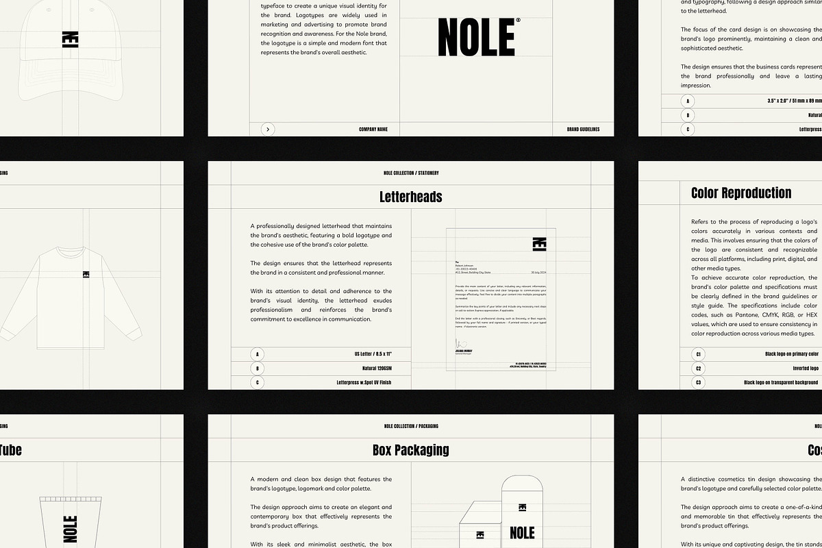 NOLE / Brand Guidelines, a Presentation Template by Wildnun Studio (Photo 10 of 16)