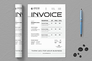 Elegant Black Professional Invoice, a Stationery Template by ContestDesign