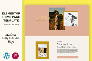 Home Page Elementor Template WP, a Landing Page Template by Eva Cogollos Studio