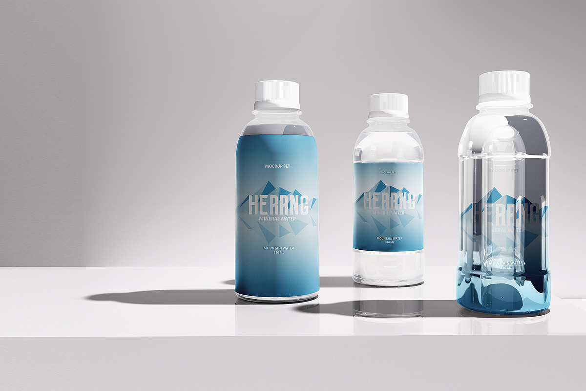 Mineral Water Bottle Mockup Set, a Packaging Mockup by Mirachma Project (Photo 5 of 8)