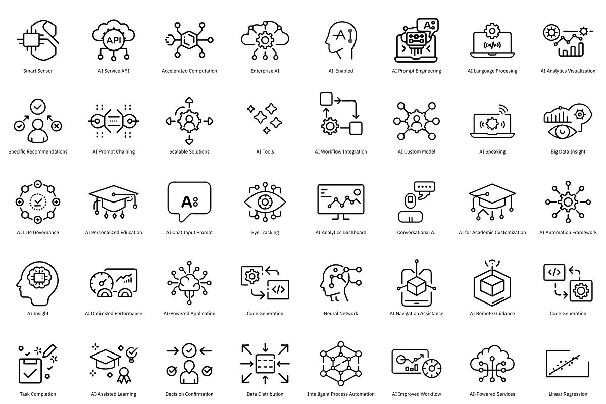 AI, API & Automation Icon Set – 100+, an Outline Icon by SJagiello (Photo 3 of 5)