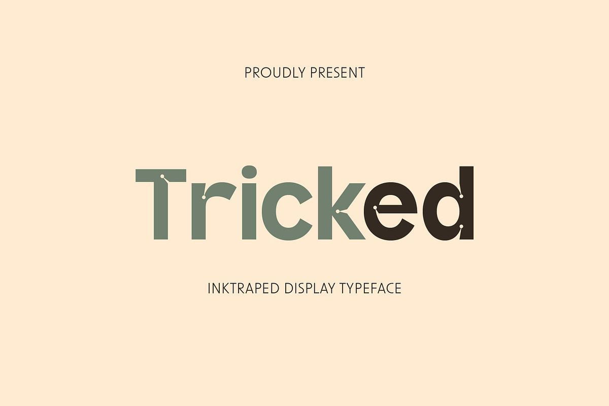 Tricked - Inktrap Font, a Sans Serif Font by Pikgura (Photo 1 of 5)