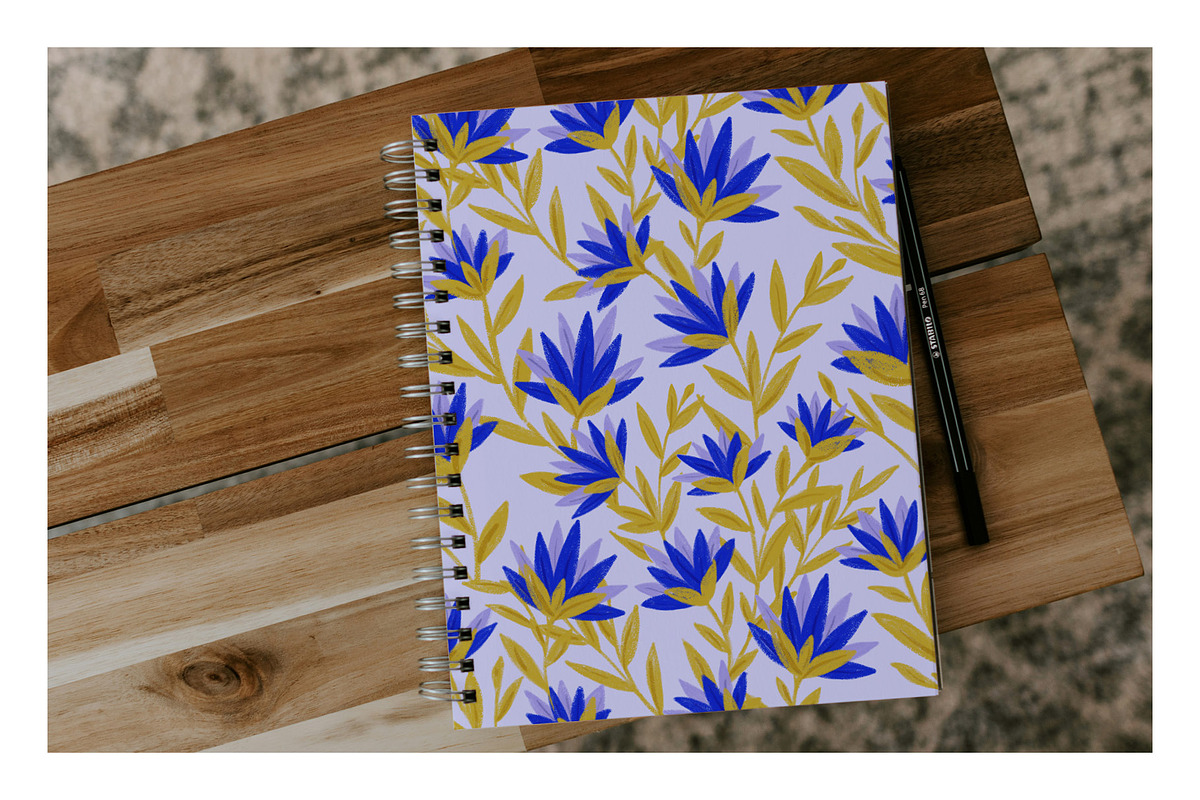 Abstract Botanical Seamless Pattern, a Pattern Graphic by Annie Tyndall Creative (Photo 5 of 12)