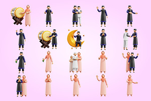 3D Muslim Character Illustration