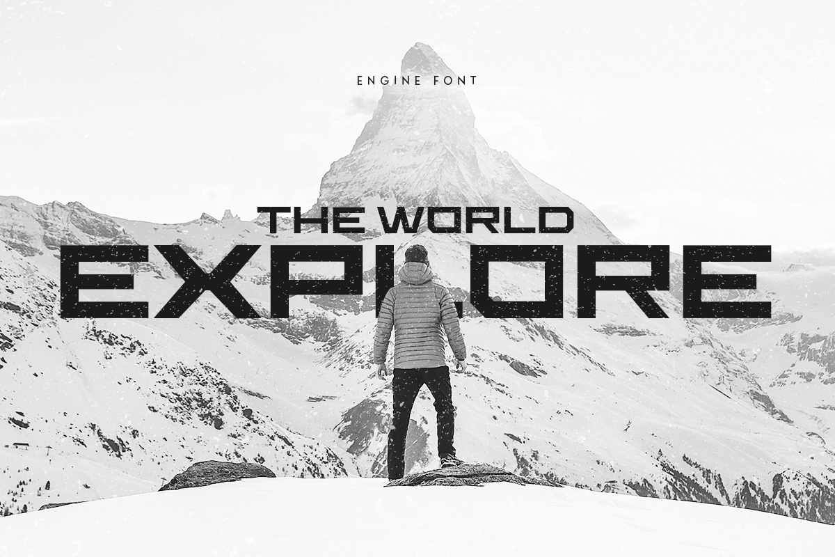 Engine - Sport Modern Font, a Sans Serif Font by Hamz Studio (Photo 7 of 16)
