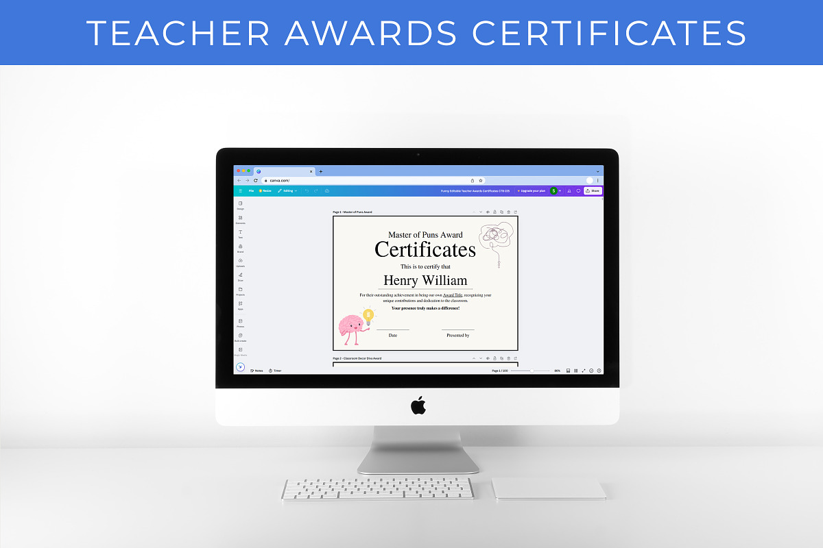 Teacher Award Certificate Template, a Card Template by Snapybiz (Photo 8 of 10)