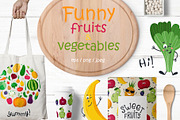 Funny fruits & vegetables, a Graphic by Nafanya (Thumbnail 1 of 9)