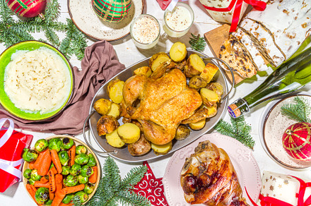 Festive Christmas dinner table, a Food & Drink Photo by Rimma