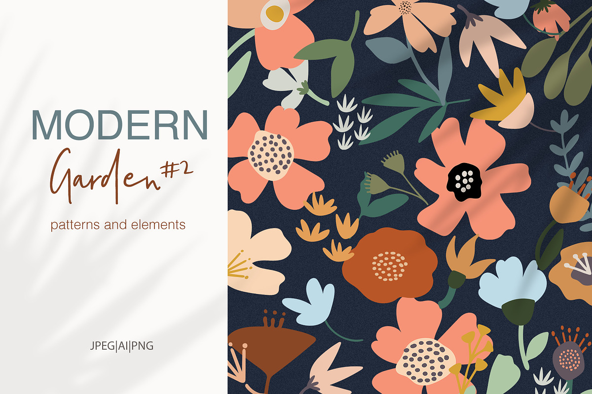 Modern Garden Floral Collection #2, an Illustration by Sweet Fig (Photo 1 of 13)