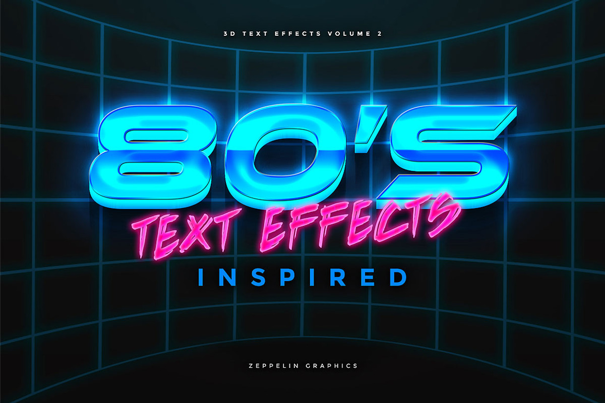 150 3D Text Effects for Photoshop, a Brushes & More by Graphicdome (Photo 3 of 71)