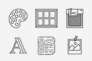 Interior Design Studio Icon Set, an Outline Icon by adenpinkstore (Thumbnail 8 of 12)