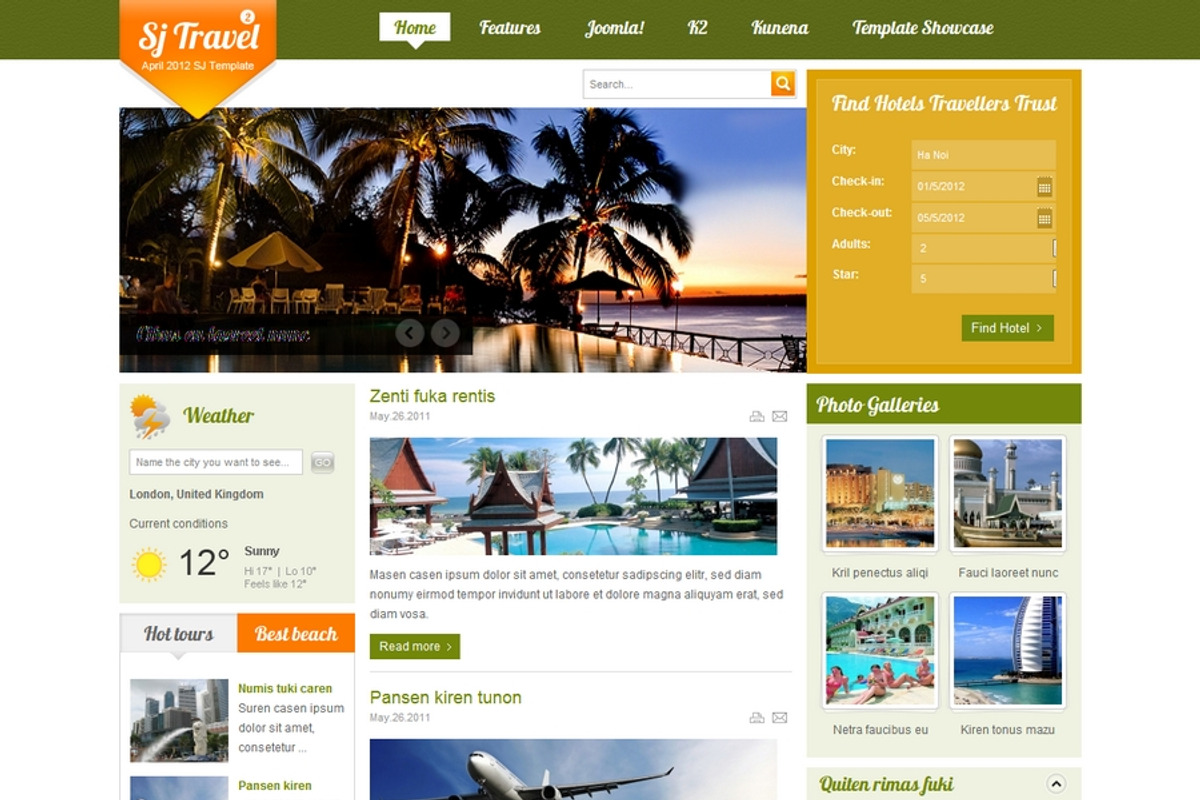 SJ Travel II - Cool travel template, a Websites & App Template by YouTech (Photo 2 of 5)