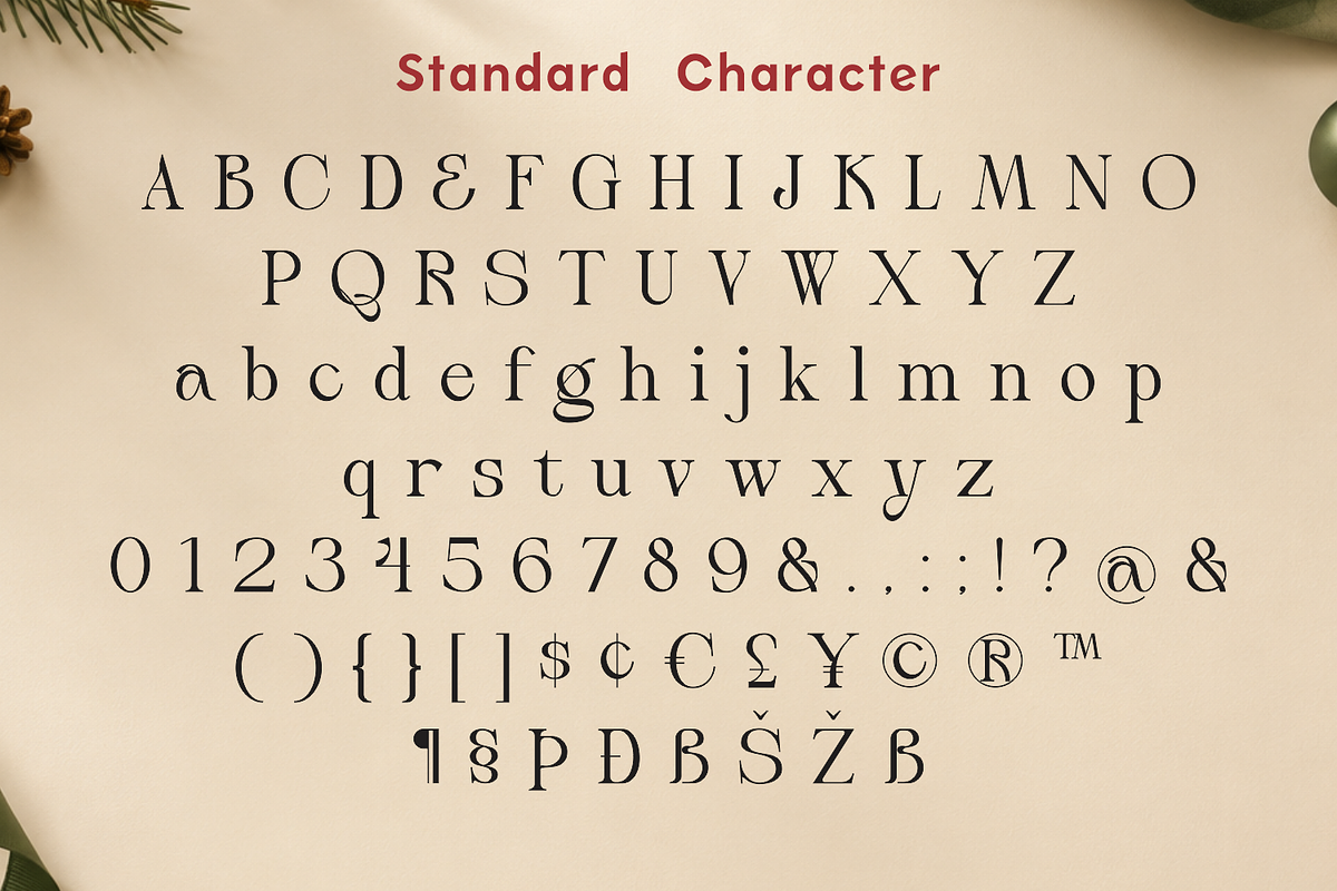 Christmas Font - Welcome Christmas, a Serif Font by Mozatype (Photo 10 of 10)