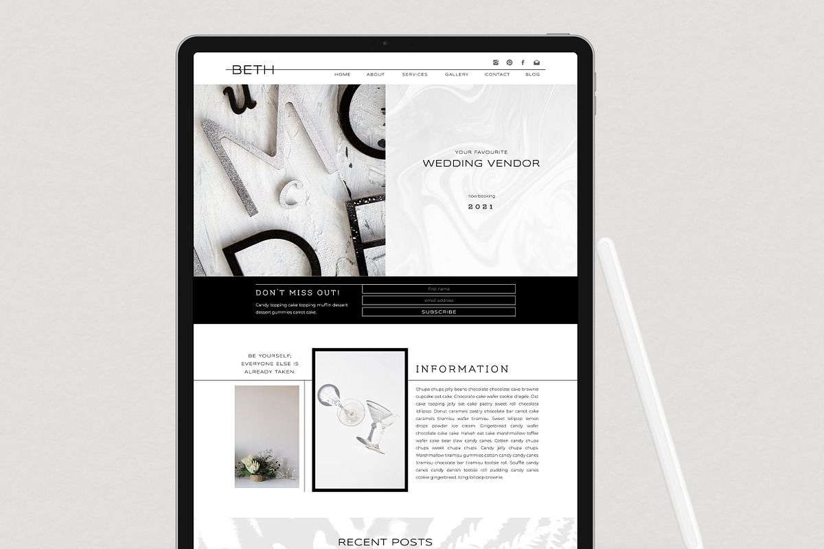The Beth - Showit Website Template, a Websites & App Template by Gillian Sarah (Photo 1 of 2)