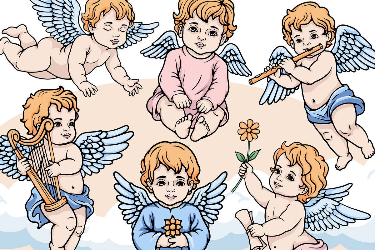 Baby Angel Illustration Set, an Illustration by Tekuni (Photo 12 of 13)