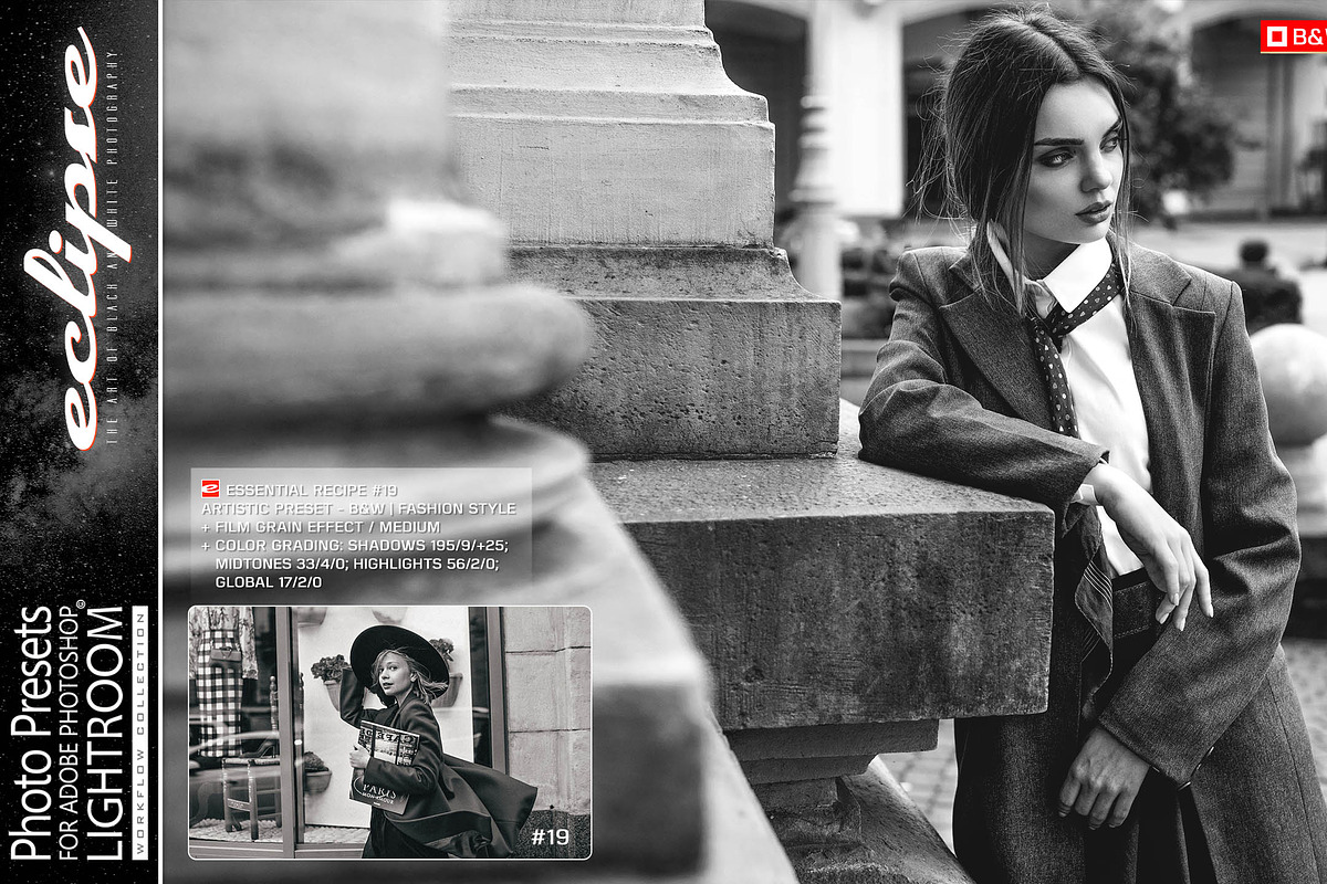 Presets for Lightroom / ECLIPSE B&W, an Action Add-On by Miracle_Design (Photo 9 of 22)