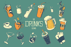 Drinks Icons Set