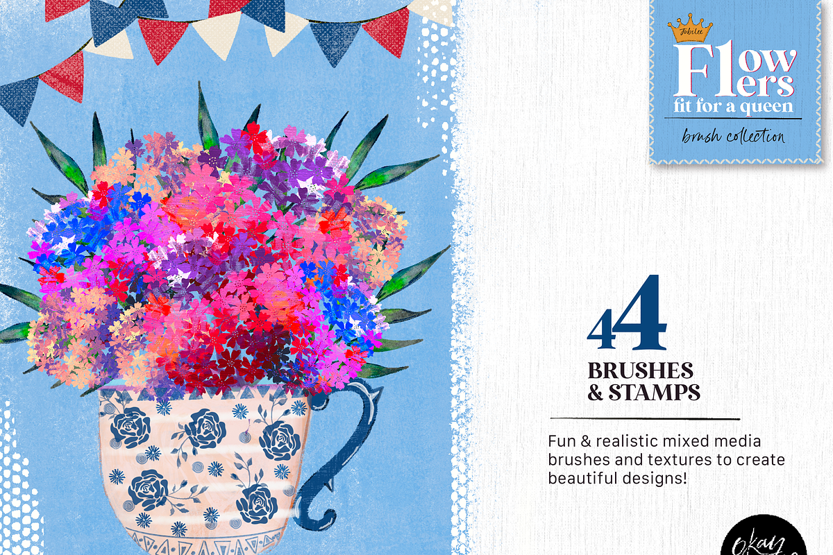 SALE: Jubilee Procreate Brushes, a Brush Add-On by OkayAnnie Designs (Photo 3 of 13)