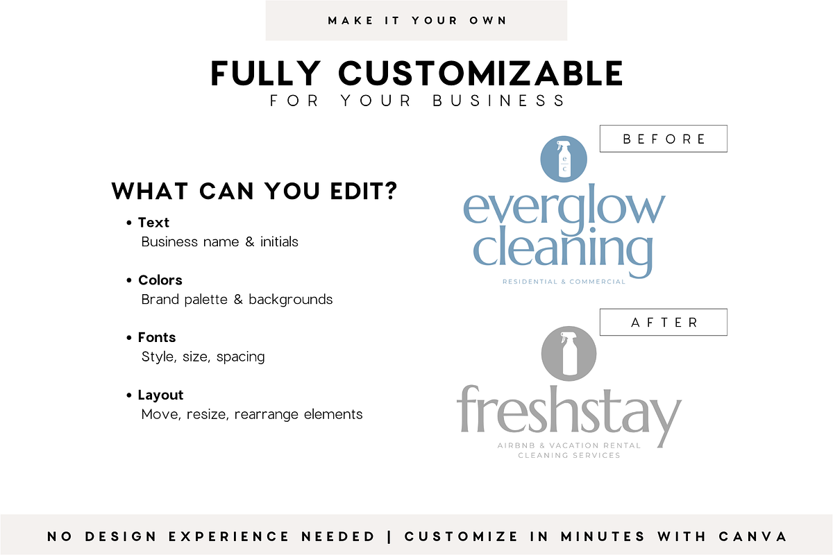 Cleaning Business Logo Kit | Canva, a Branding & Logo Template by BrandhavenStudio (Photo 6 of 8)