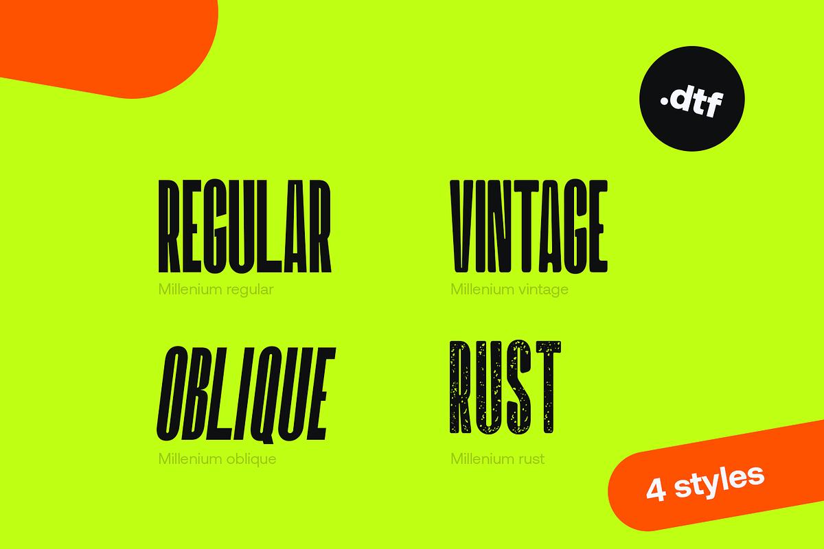 DTF Millenium Family, a Sans Serif Font by vladderkach57 (Photo 6 of 6)